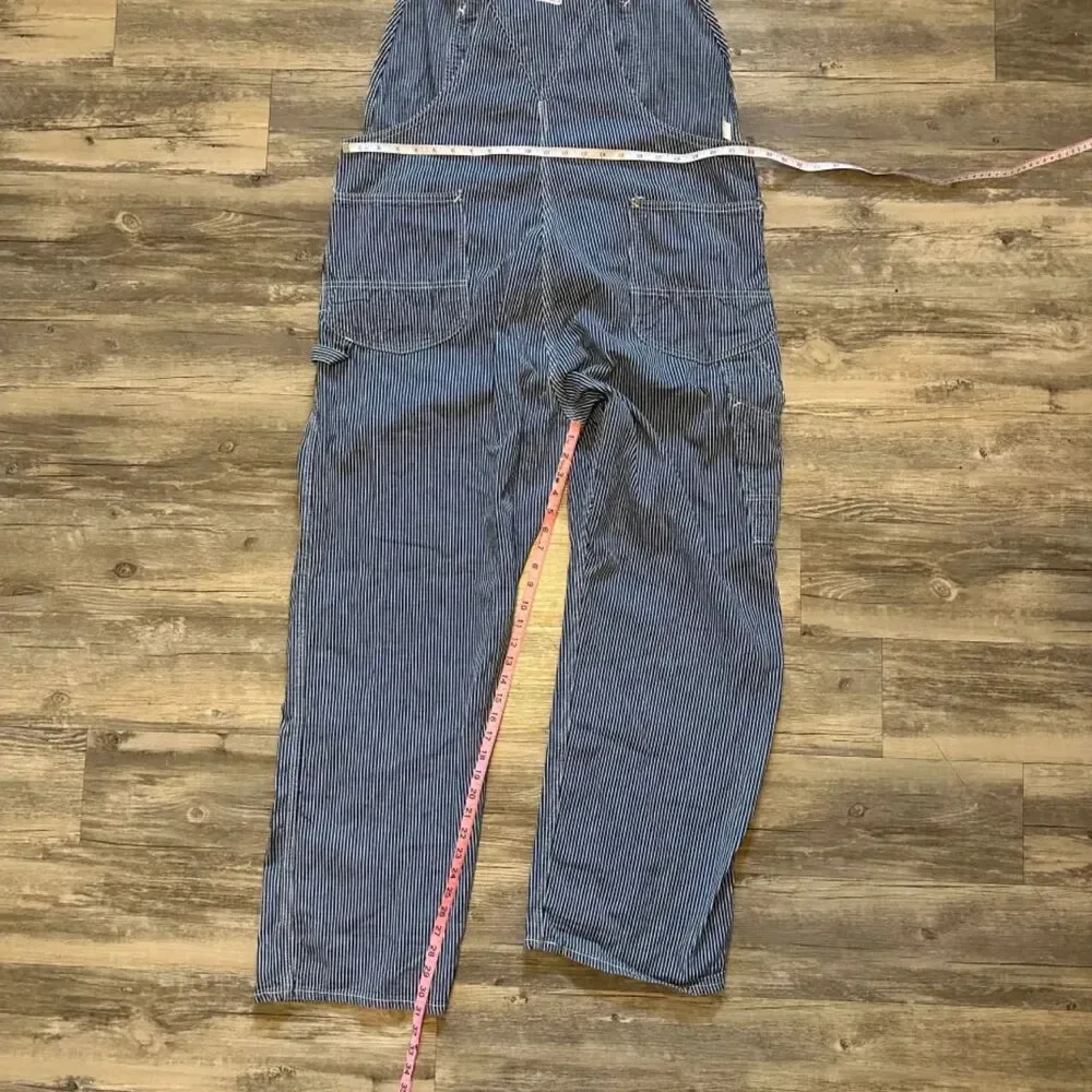 Vintage 40s 50s Lee Railroad Striped Coveralls Size 44x31